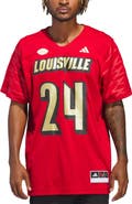 adidas Men's adidas #24 Red Louisville Cardinals Alternate Premier Strategy Jersey