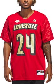 adidas Men's adidas #24 Red Louisville Cardinals Alternate Premier Strategy Jersey