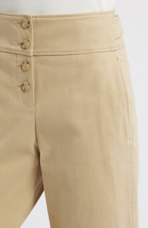 Hugo Boss Boss Takane 2 Stacked Button Straight Leg Pants In Sand