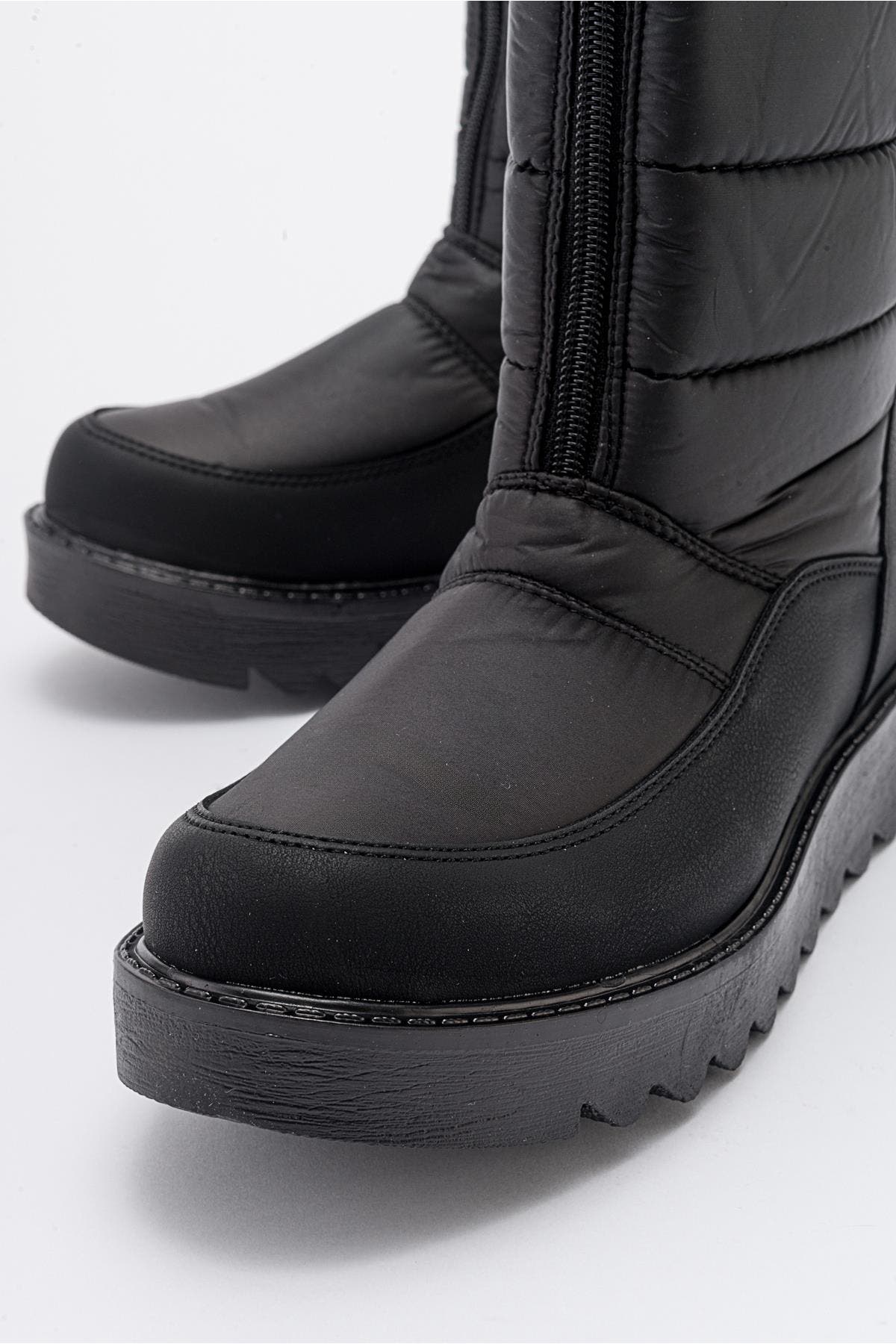 Prologue Shoes Vay Zip Snow Boot, Alternate, color, Black Faux Leather
