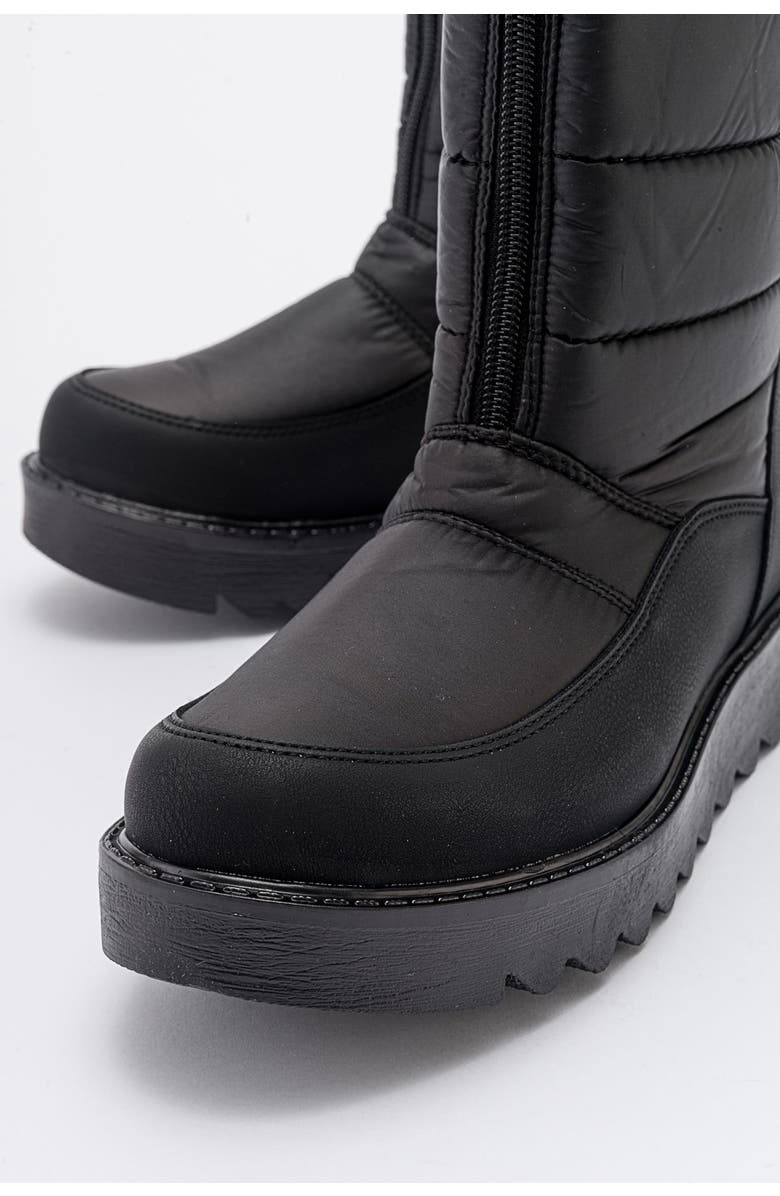 Prologue Shoes Vay Zip Snow Boot, Alternate, color, Black Faux Leather