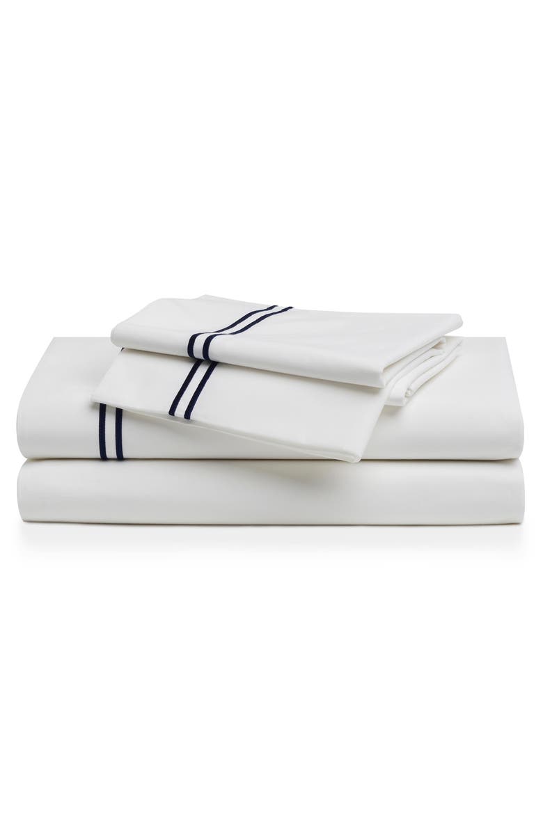 Petite Plume Signature Collection Sheet Set, Main, color, White
