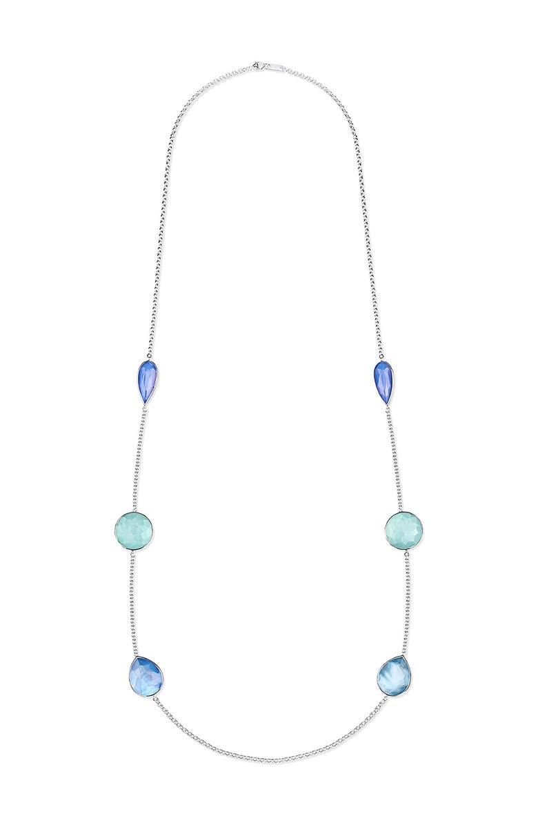 Ippolita Sterling Silver Brazilian Blue Wonderland Station Necklace, Alternate, color,