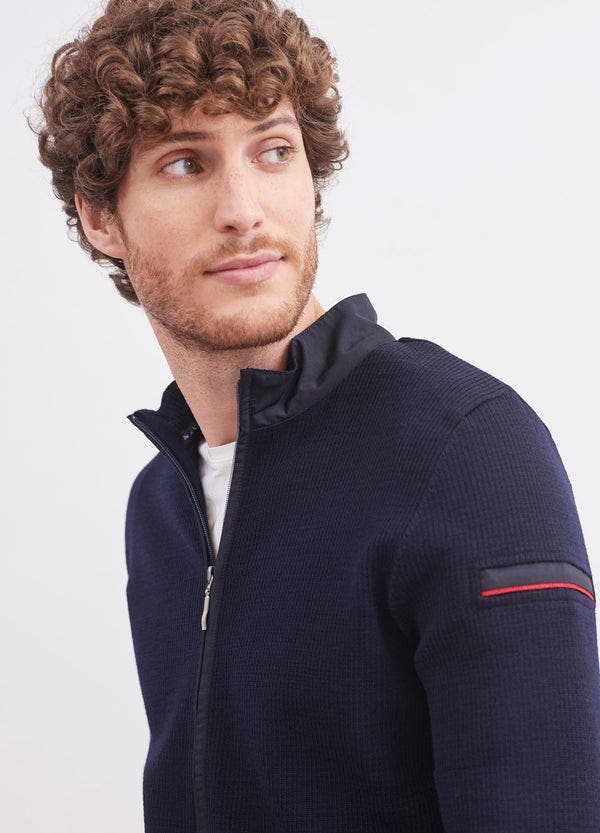 NAVIGATEUR - Comfortable Knit Cardigan with Zip