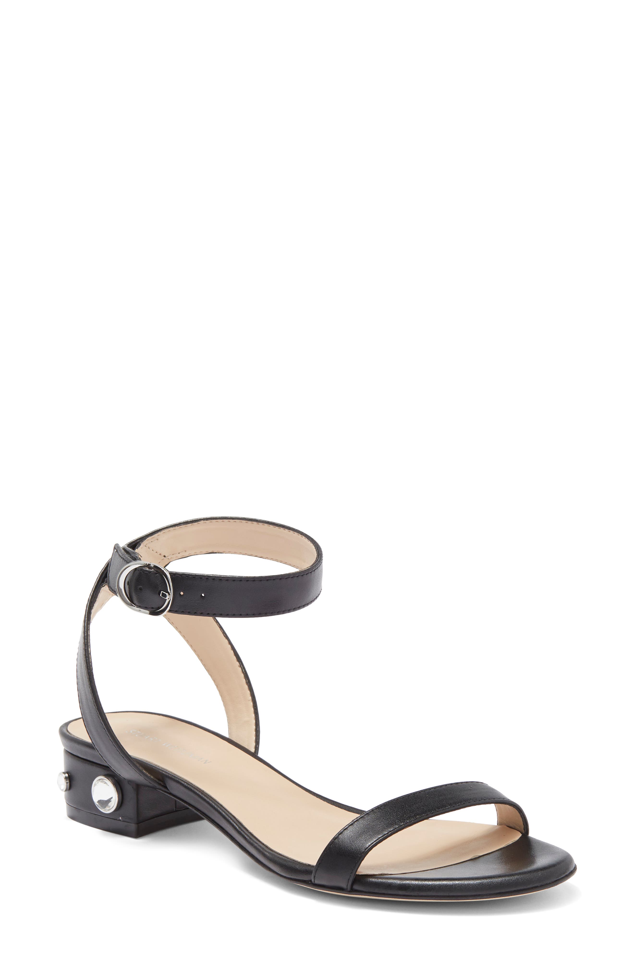 Stuart Weitzman Ashland Embellished Ankle Strap Sandal, Main, color, 