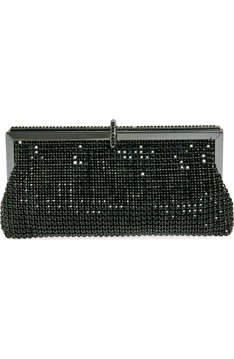 NATASHA Crystal Mesh Clutch, Main, color,