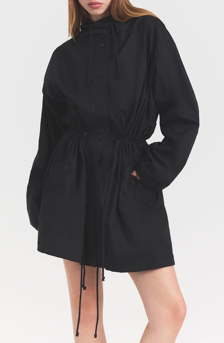 SKIMS Swiss Cotton Oversize Anorak, Alternate, color, Onyx