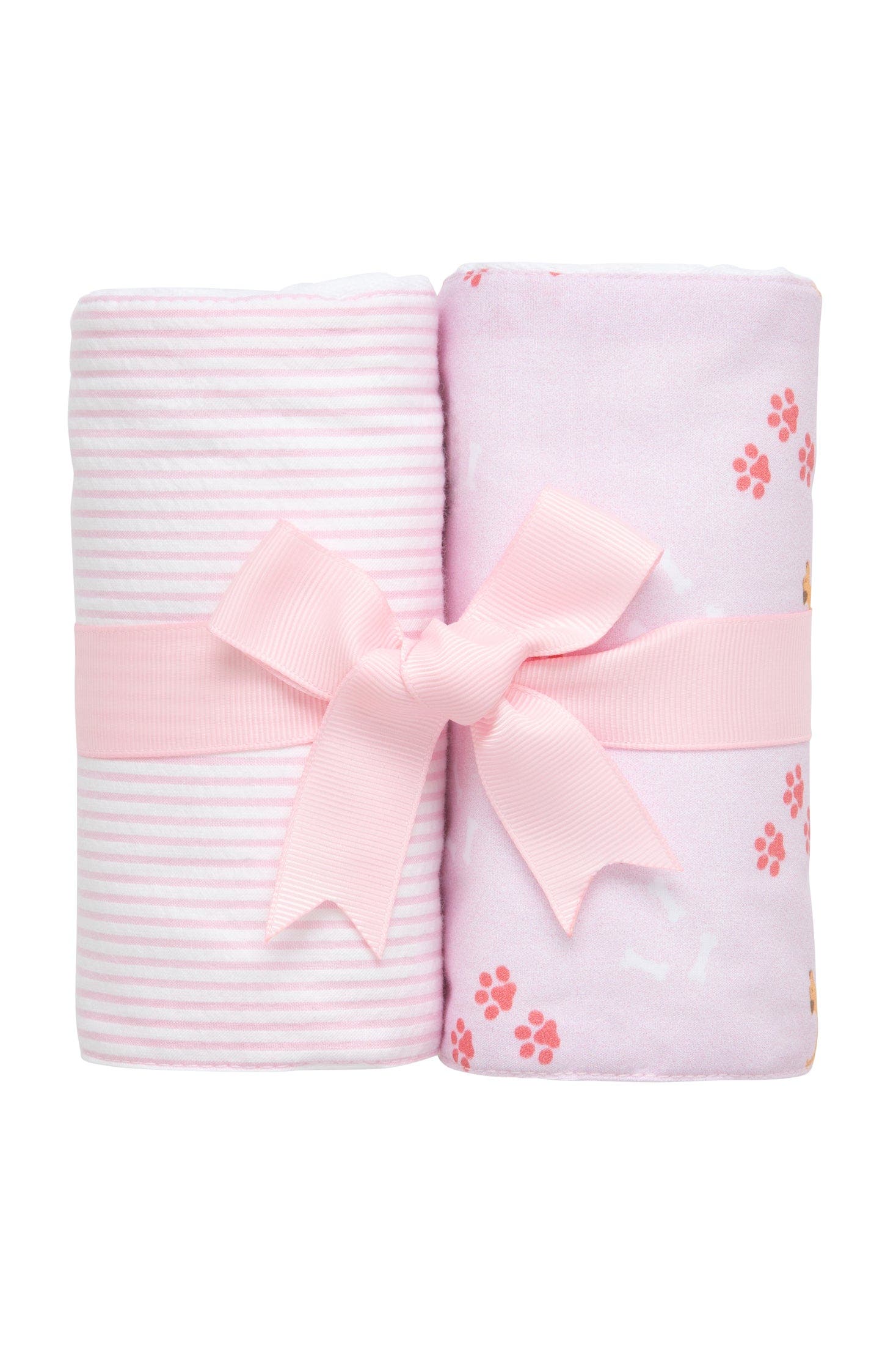 selected Pink Puppy & Seersucker Stripe
