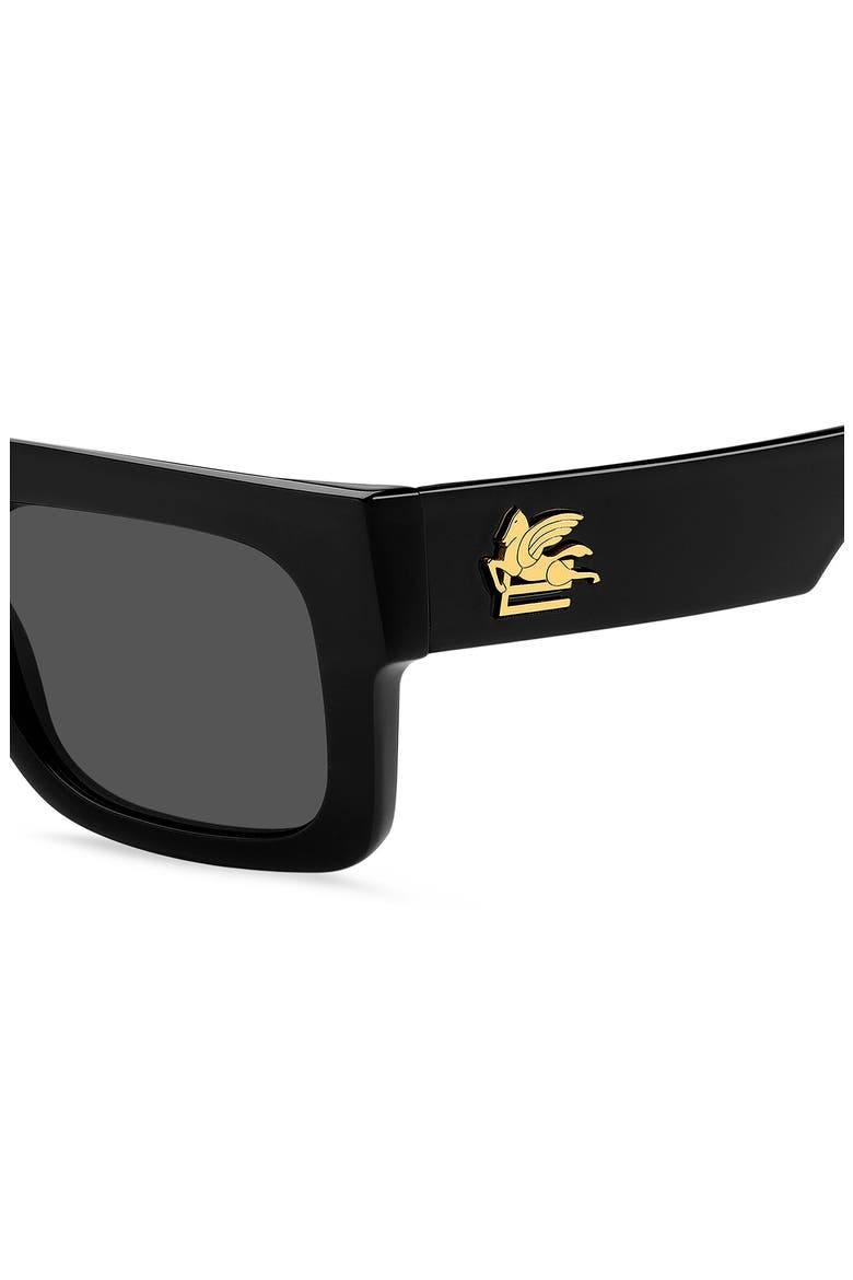 52mm Rectangular Sunglasses, Alternate, color, BLACK/ GREY