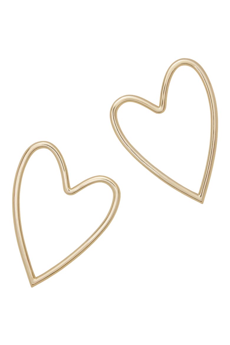 Love Large Stud Earrings, Main, color, GOLD