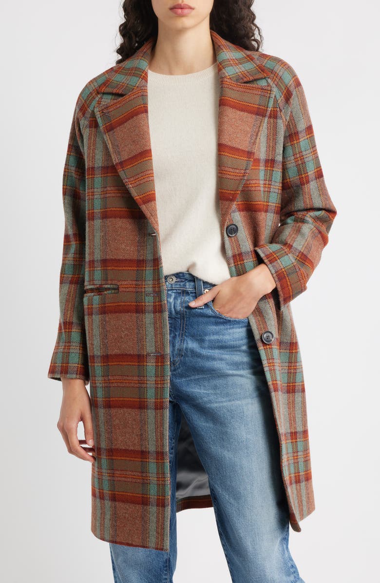 Pendleton Oregon Plaid Wool Overcoat, Alternate, color, 