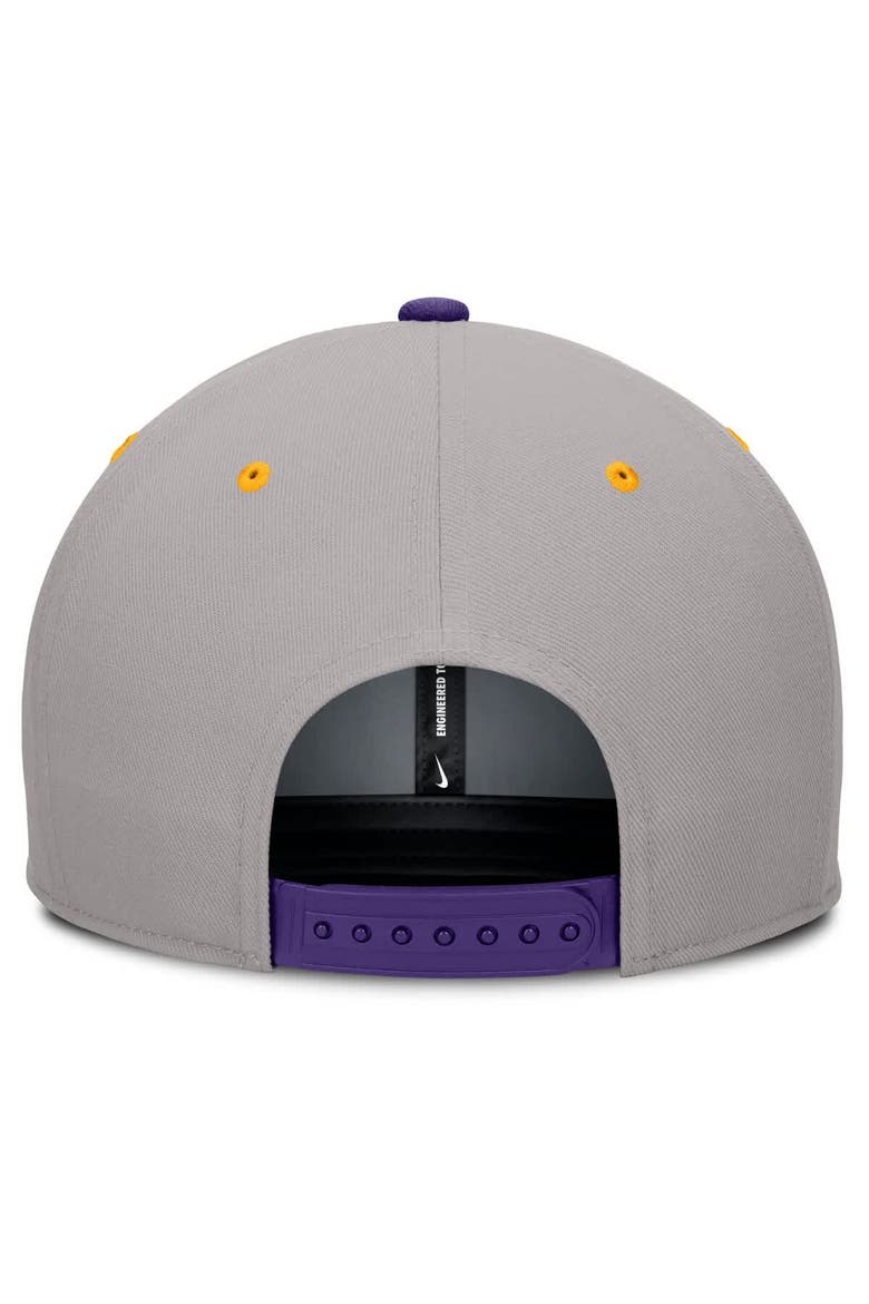 Men's Nike Purple/Gray LSU Tigers Prep Pro Performance Snapback Hat, Alternate, color, Purple