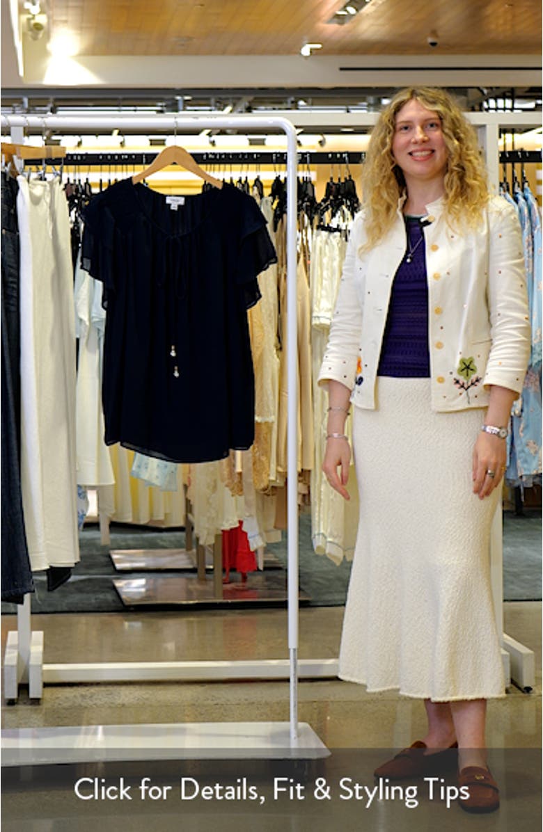 Ruffle Sleeve Tie Neck Top, sales video thumbnail