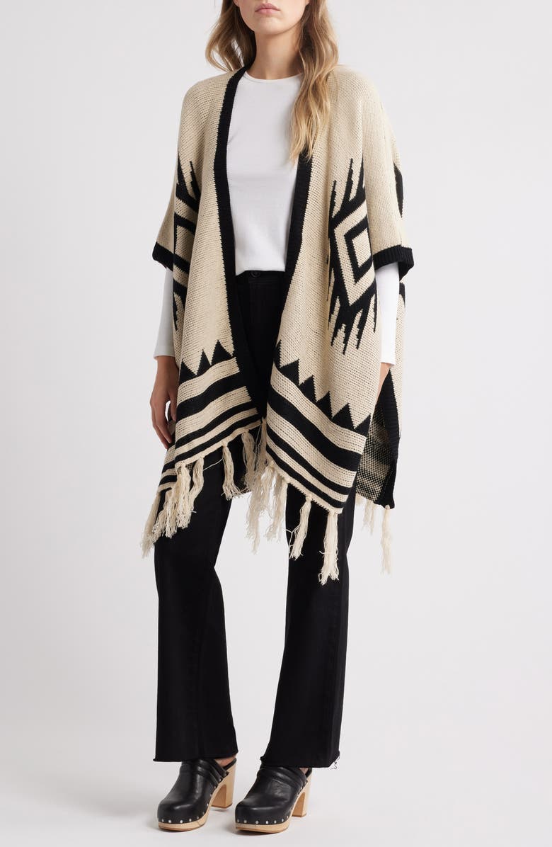 NIKKI LUND Azny Cotton Blend Ruana, Main, color, 