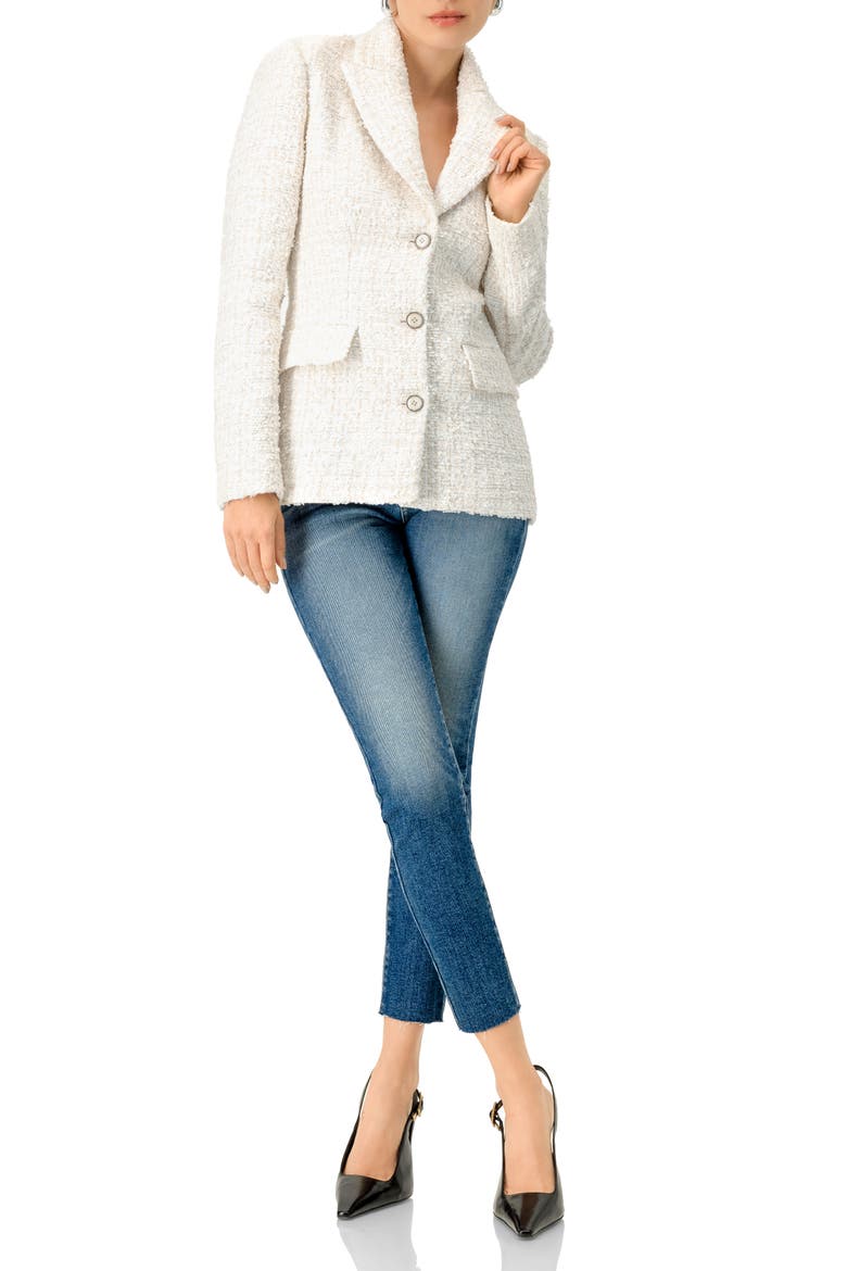 Breasted Blazer with Three Buttons, Alternate, color, Ivory