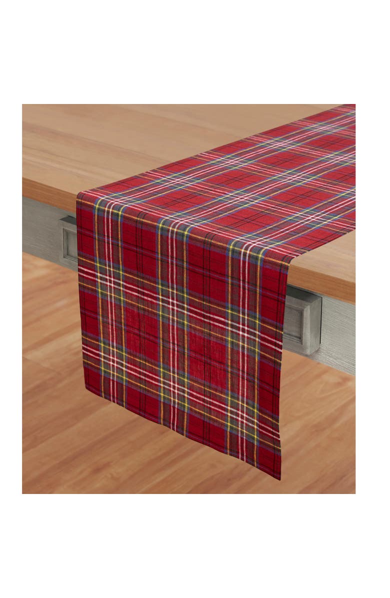 Solino Home Linen Table Runner - Classic Tartan Plaid, Alternate, color, Red