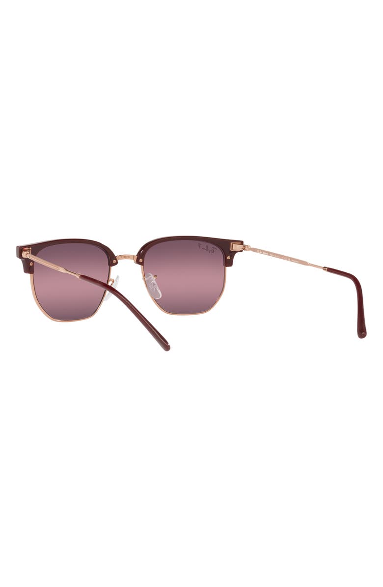 Ray-Ban New Clubmaster 51mm Polarized Irregular Sunglasses, Alternate, color, Bordeaux