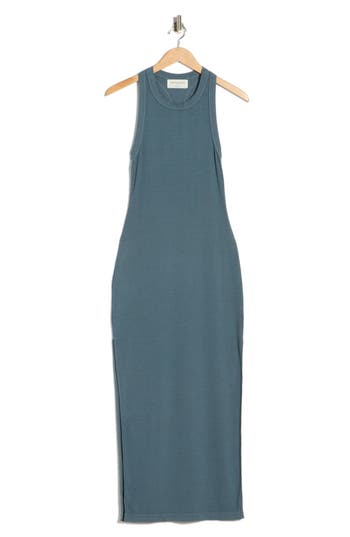 Spiritual Gangster Simone Rib Maxi Dress In Blue