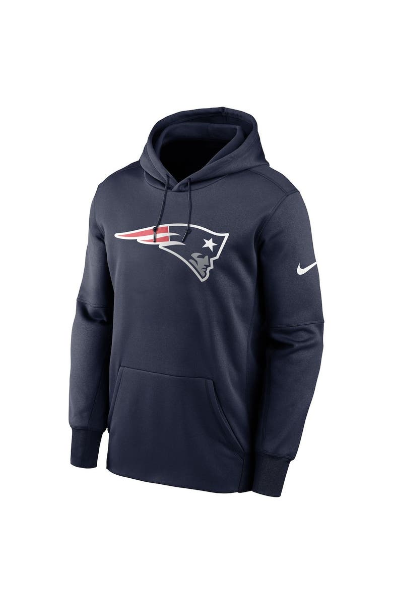 Nike Men's Nike Navy New England Patriots Fan Gear Primary Logo Performance Pullover Hoodie, Alternate, color, 