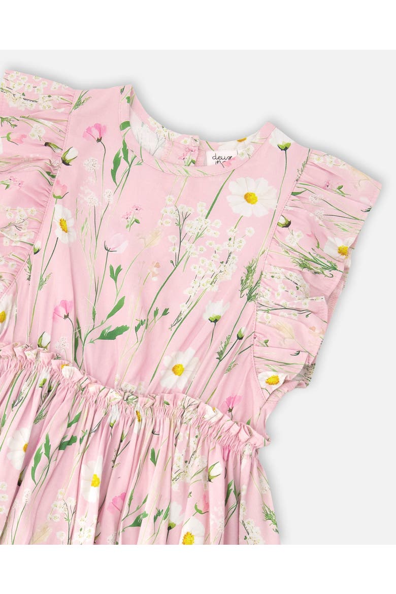 Viscose Flowers Sleeveless Dress, Alternate, color, Pink Printed Flowers