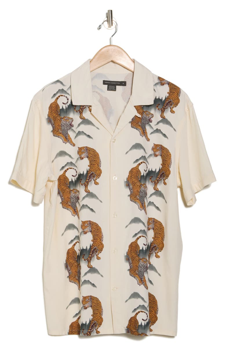 French Connection Tiger Mountain Camp Shirt, Alternate, color, 