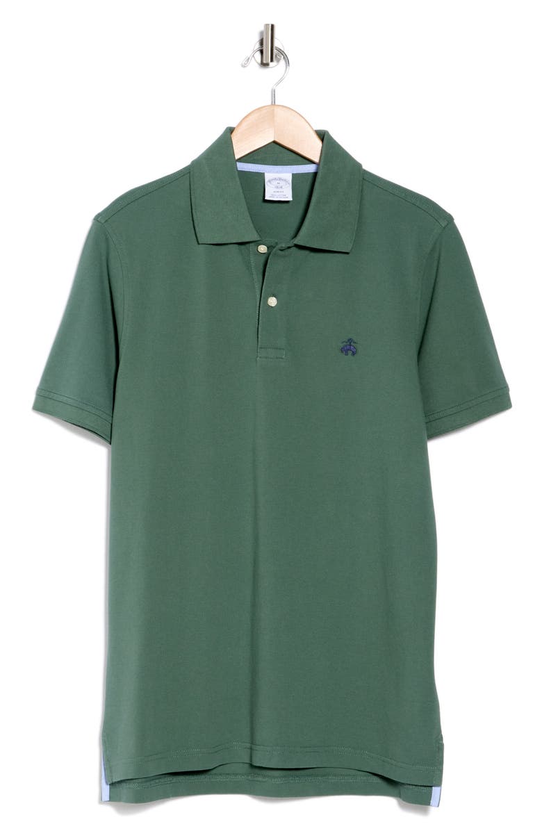 Brooks Brothers Cotton Pique Oxford Polo, Alternate, color, Dark Forest