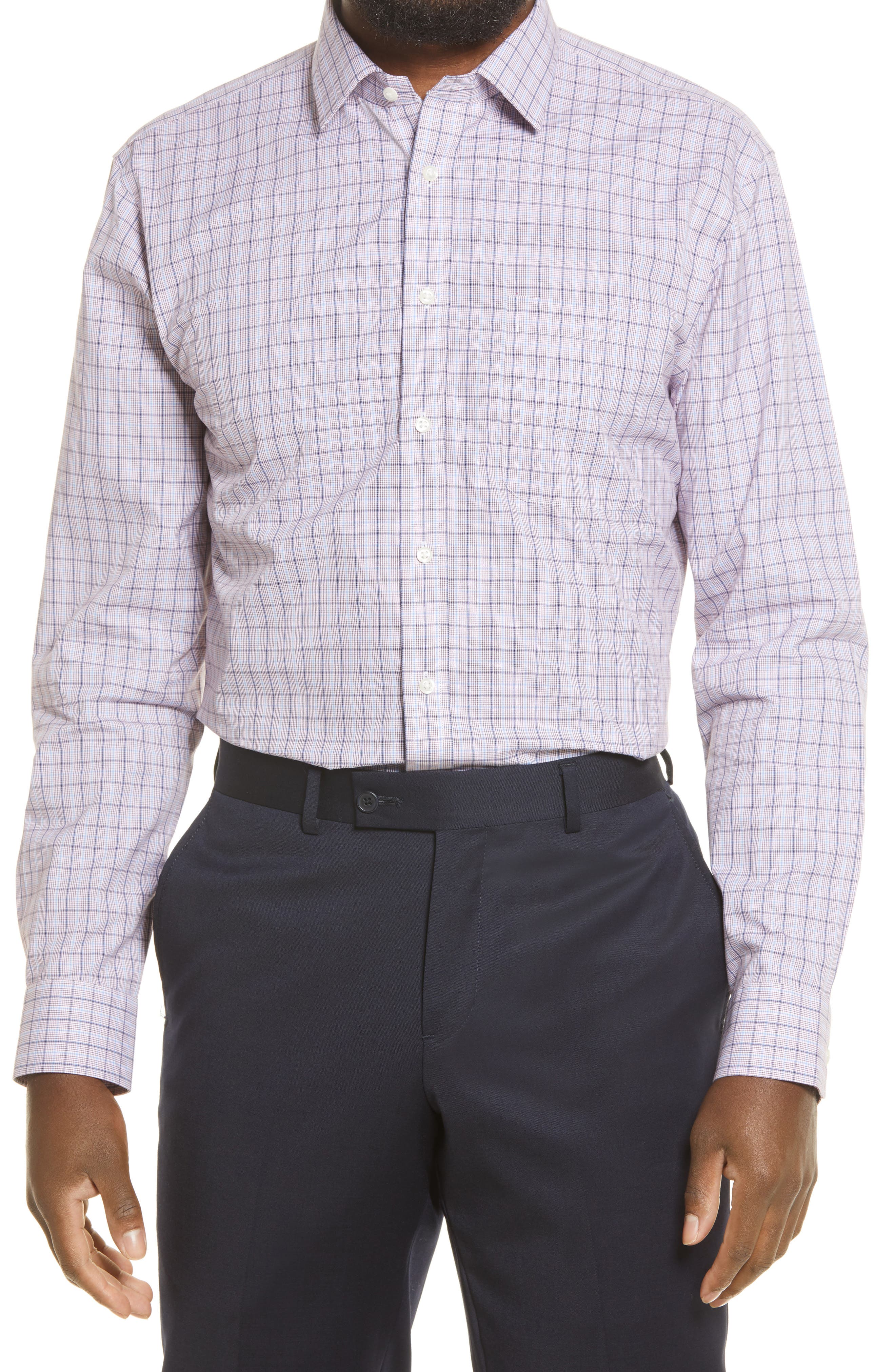 Nordstrom Smartcare Trim Fit Plaid Dress Shirt (Men) | Nordstromrack
