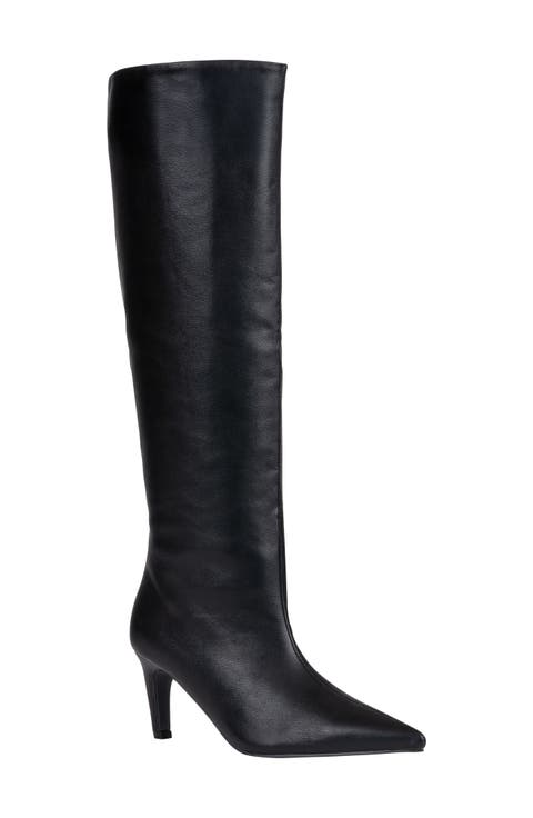 Sutton Faux Leather Knee High Boot