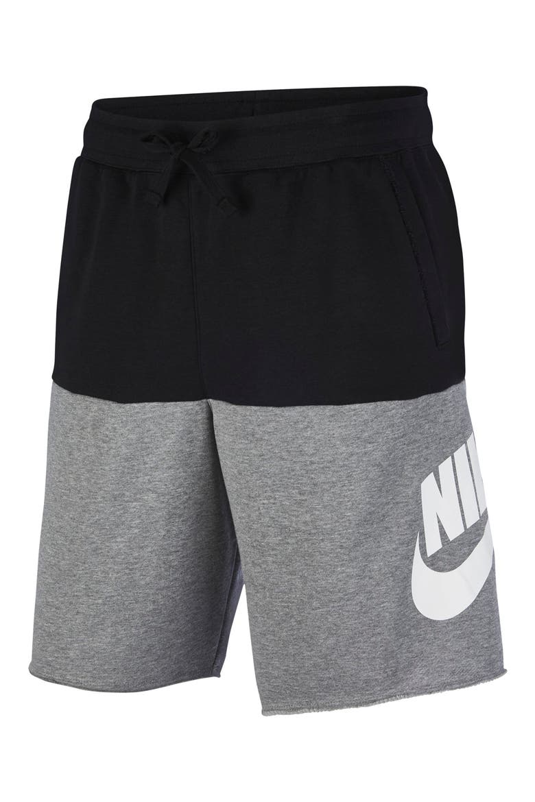 Sportswear Alumni Shorts, Alternate, color, BLACK/ CARBON HEATHER/ WHITE