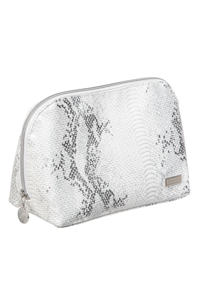 Stephanie Johnson Cairo White Lola Makeup Bag, Alternate, color, 
