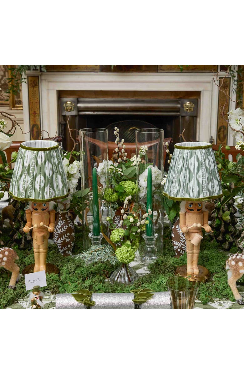 Mrs. Alice Green Ikat Lampshade, Alternate, color, Olive