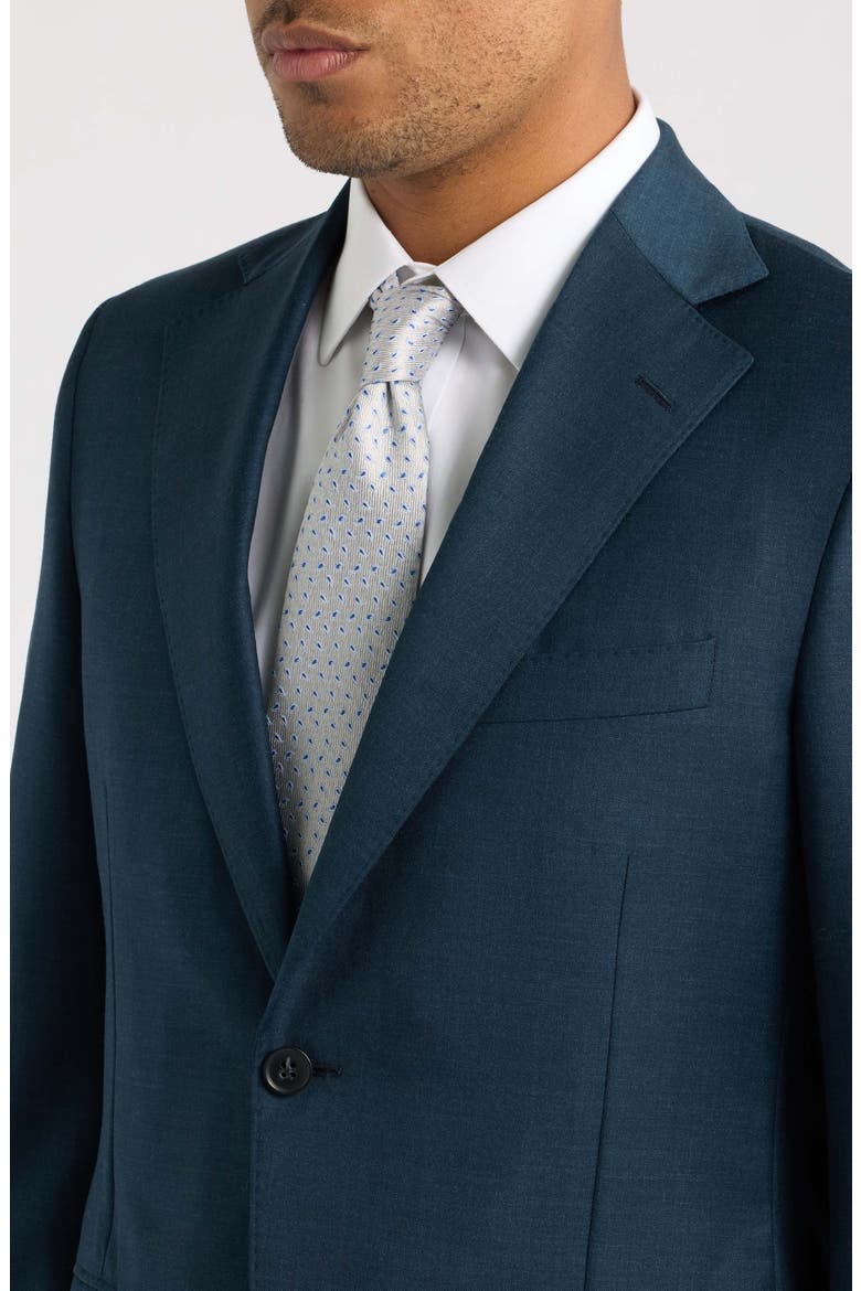 Solid Teal Super 130s Wool Suit, Alternate, color, GREEN