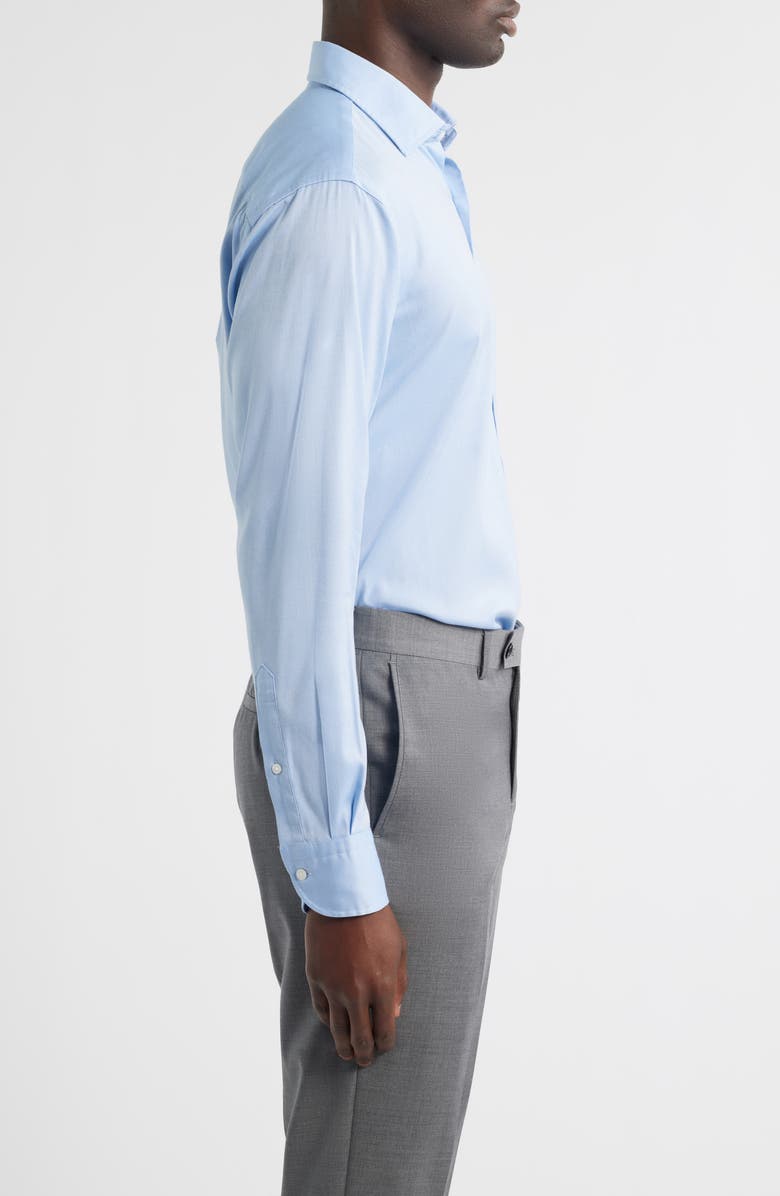 Peter Millar Campbell Perfect Pinpoint Regular Fit Button-Up Shirt, Alternate, color, Cottage Blue