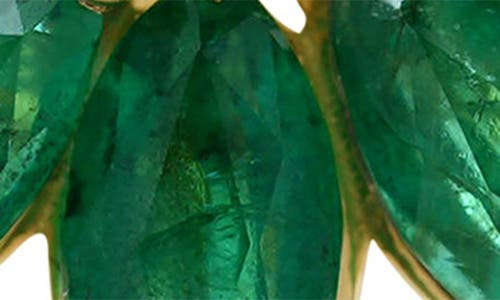 Valani Atelier Emerald Marquise Cluster Stud Earrings In 14k Yellow Gold