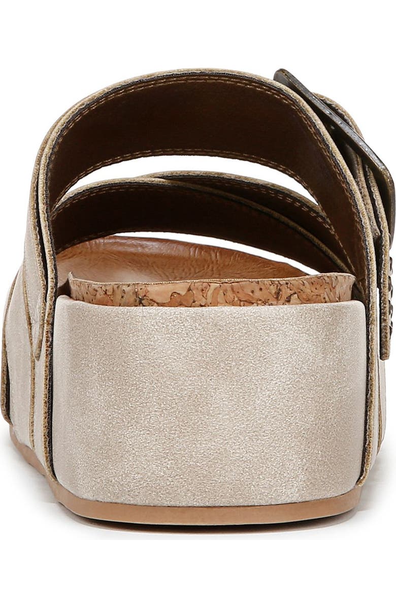 Blowfish Malibu Iris Platform Wedge Slide Sandal, Alternate, color, Cloud Faux Leather