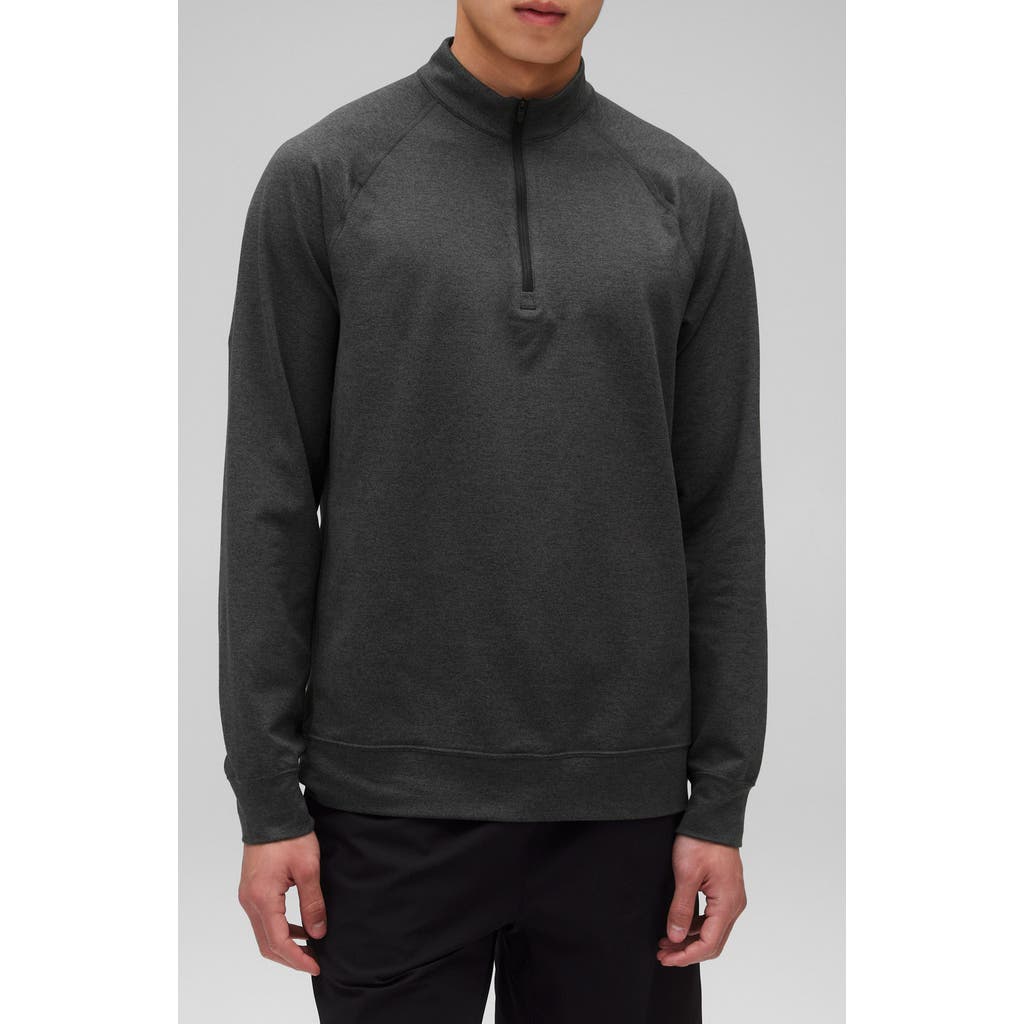 Reigning Champ Recovery Brushed Jersey Quarter Zip Pullover In Gray