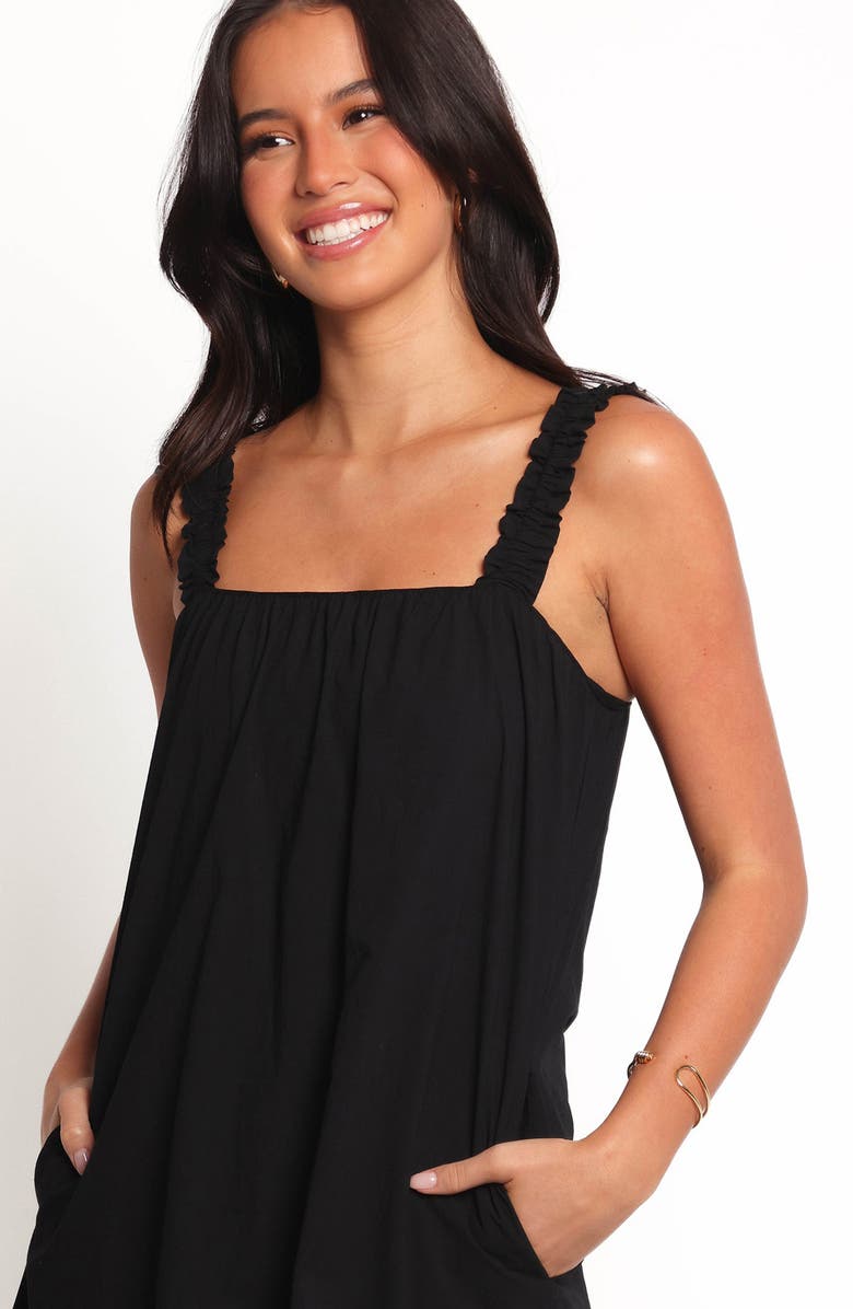 Petal & Pup Alessandra Cotton Maxi Dress, Alternate, color, Black