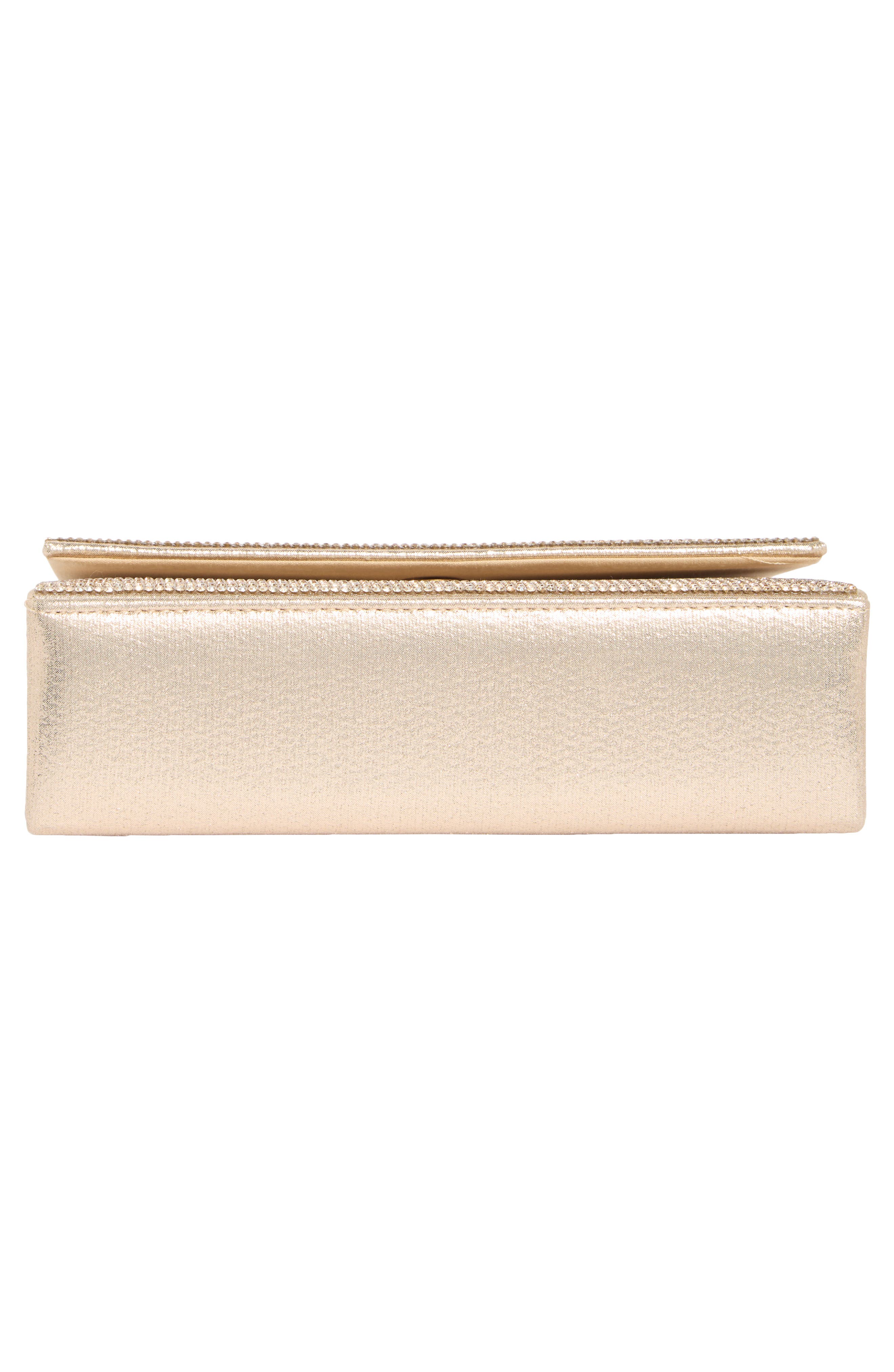 ALESSIA BIANCHI Pavé Crystal Clutch, Alternate, color, Champagne Gold