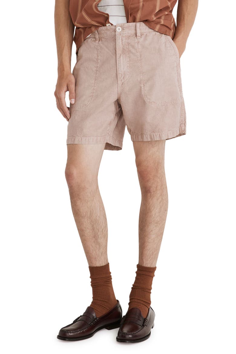 Sun Faded Chino Shorts, Main, color, VINTAGE PETAL