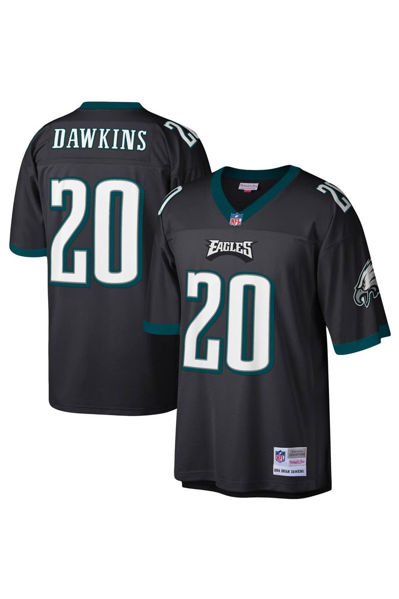 Men's Mitchell & Ness Brian Dawkins Black Philadelphia Eagles Legacy Replica Jersey, Main, color, Black