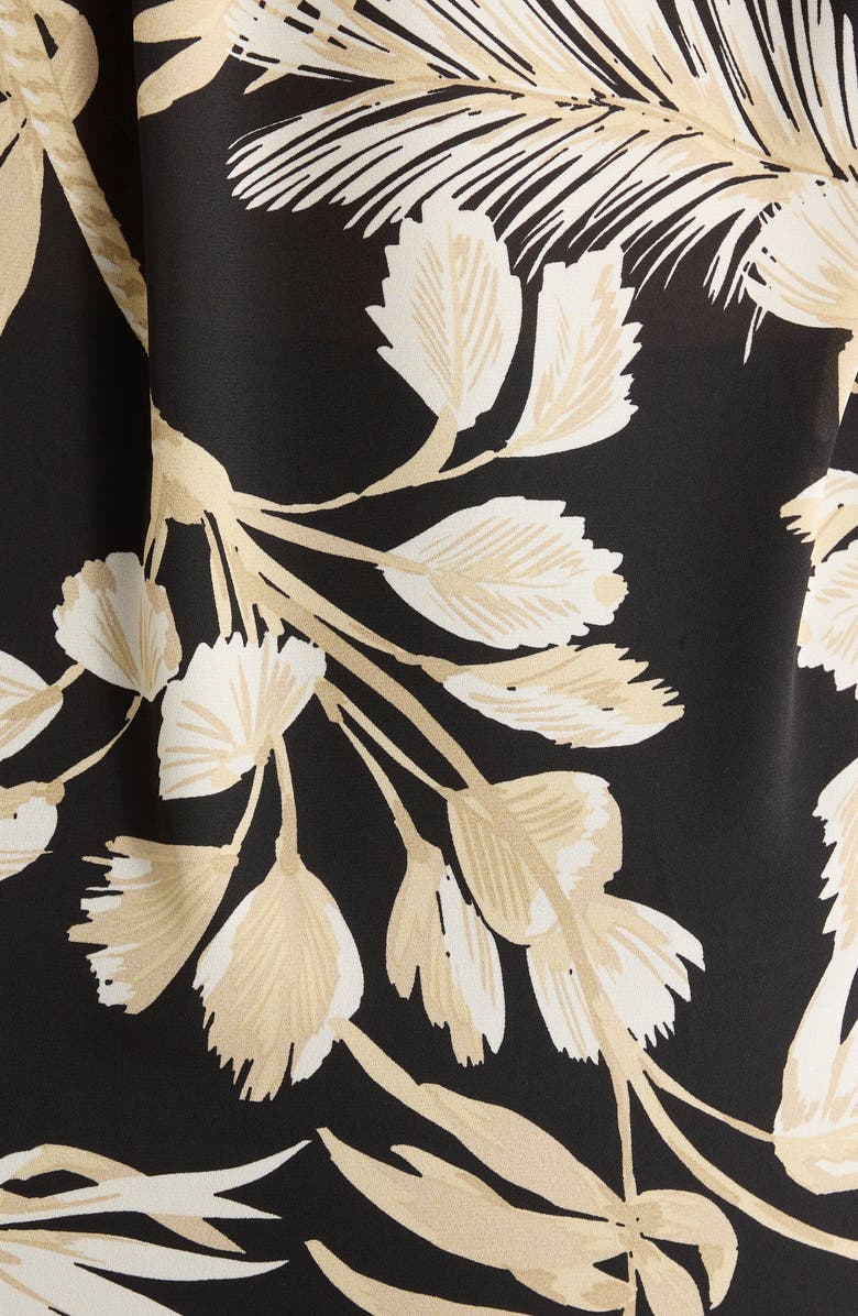 AK ANNE KLEIN Floral Print Shirt, Alternate, color, Anne Black Multi