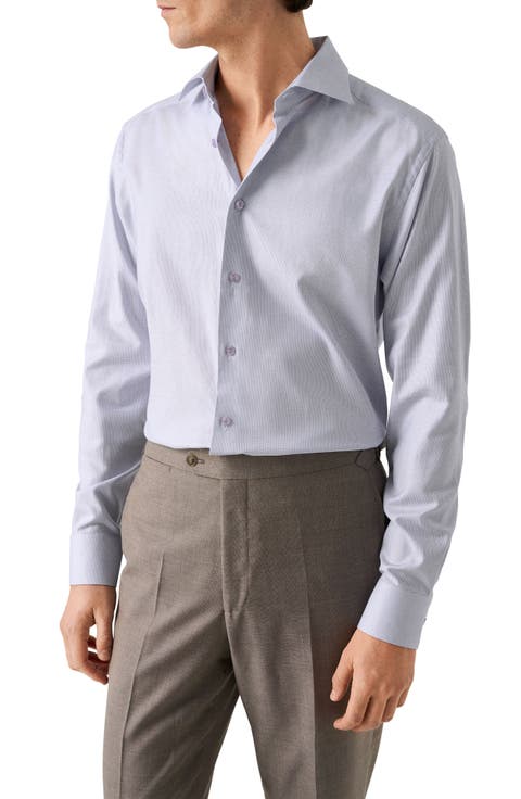 Contemporary Fit Semisolid Cotton Dress Shirt (Regular & Big)