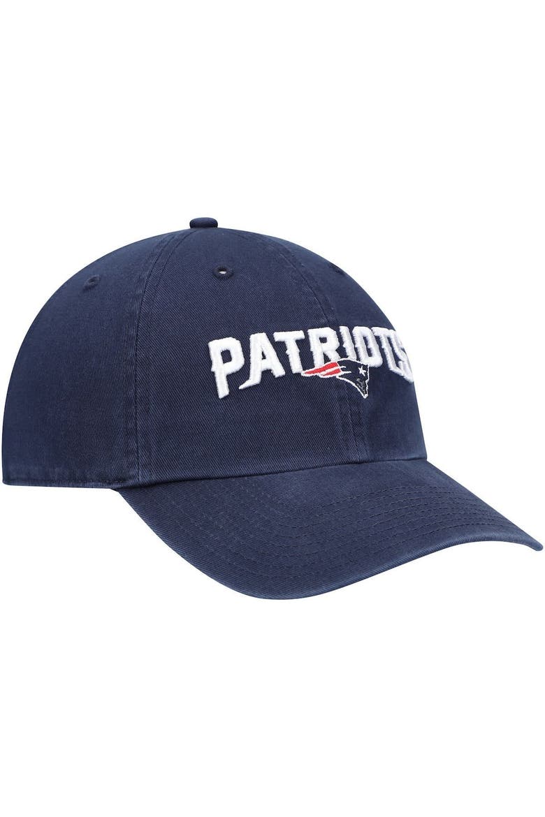 Men's '47 Navy New England Patriots Clean Up Alternate Logo Adjustable Hat, Alternate, color, NAVY