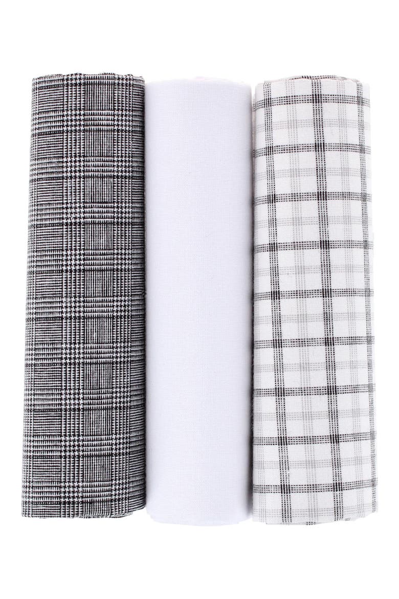 3-Pack Cotton Handkerchiefs, Main, color, MULTI