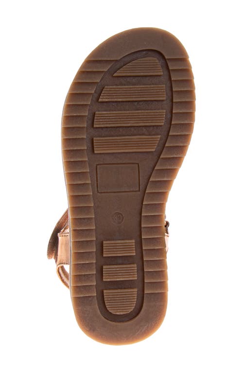 Badgley Mischka Collection Kids' Metallic Platform Sandal In Rose Gold