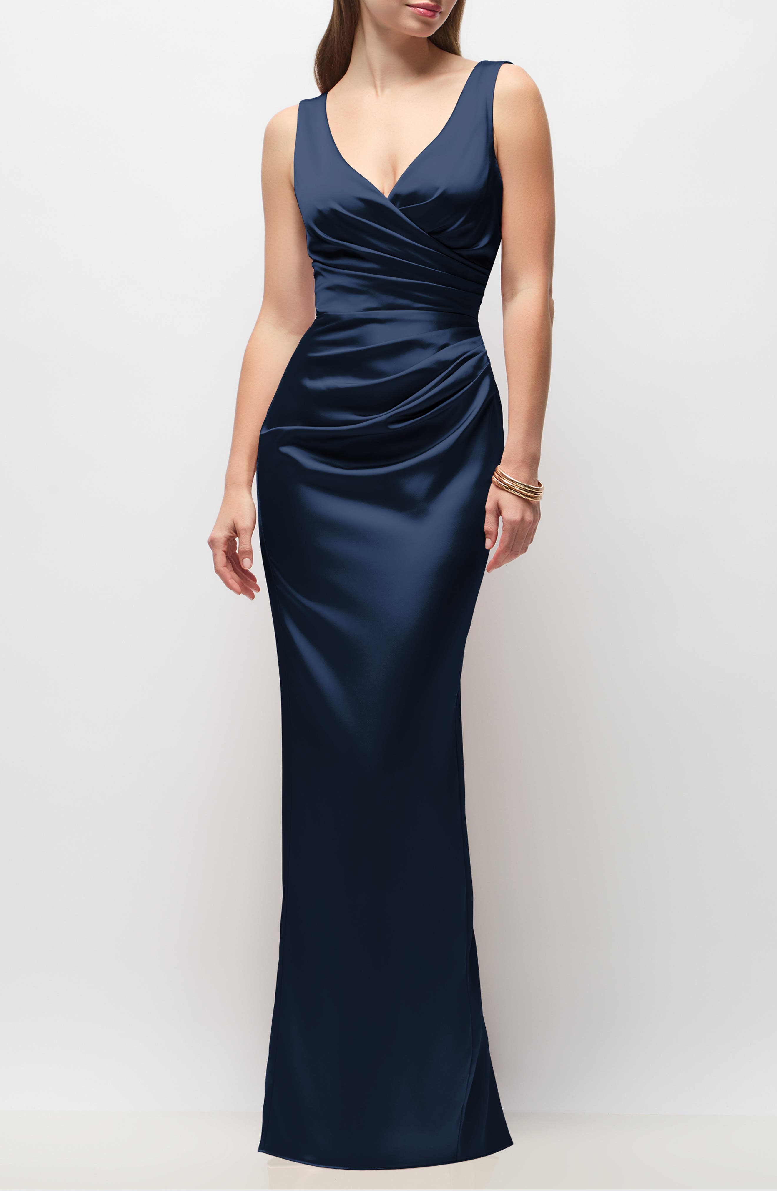Valentina Stretch Charmeuse Column Gown - image 3