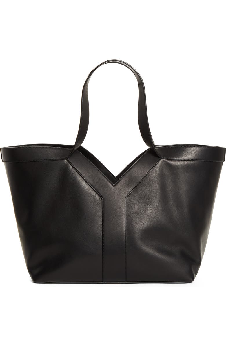Saint Laurent Small Y Tote, Main, color, Black