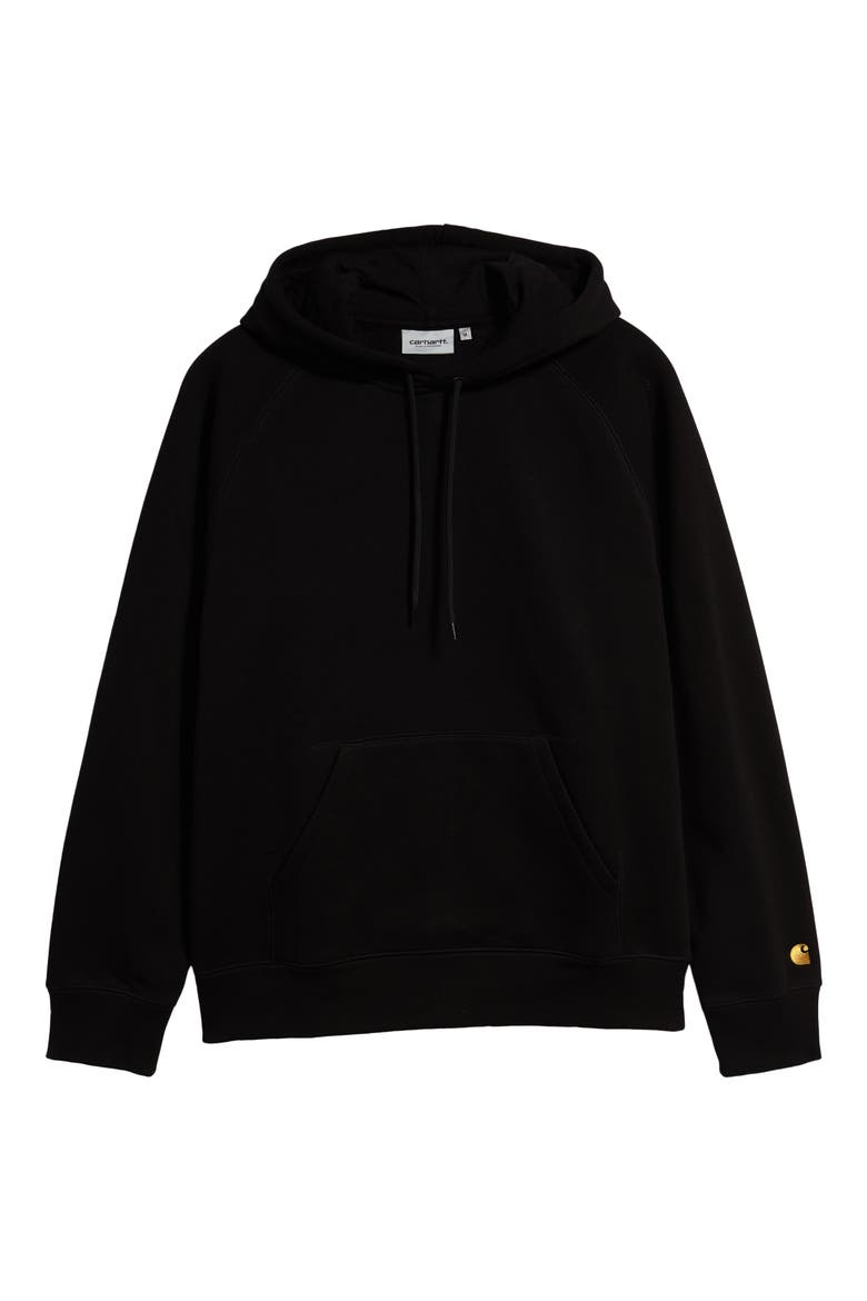 Work In Progress Chase Cotton Blend Hoodie, Alternate, color, BLACK / GOLD