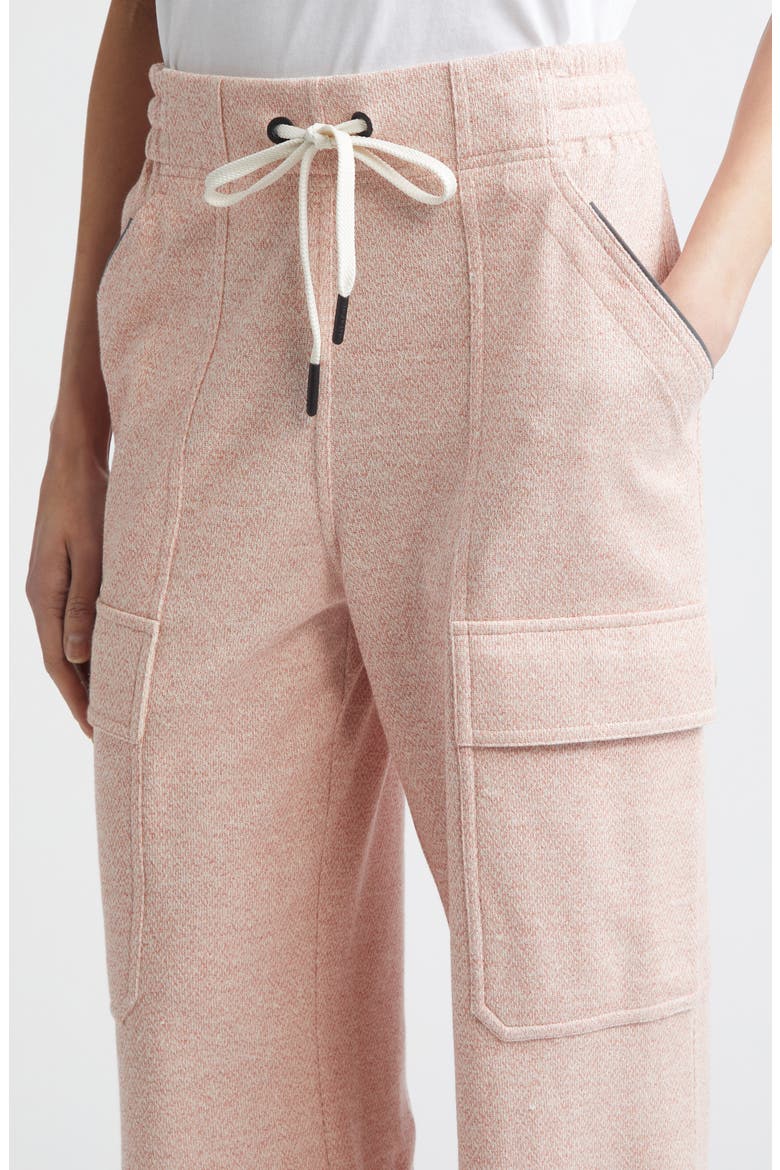 Linen & Cotton Blend Wide Leg Cargo Sweatpants, Alternate, color, STRAWBERRY PINK