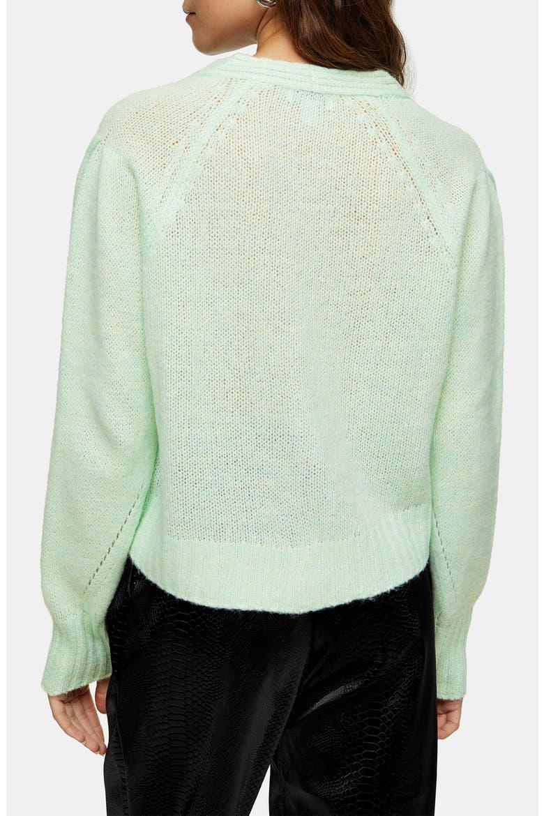 Crop Cardigan, Alternate, color, MINT